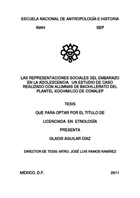 Las representaciones sociales del embarazo en la adolescencia. Un estudio de caso realizado con alumnas del bachillerato del plantel Xochimilco de CONALEP