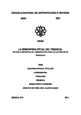 La semiosfera ritual del temazcal
