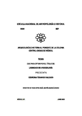 Arqueología e historia al poniente de la colonia Centro, Ciudad de México