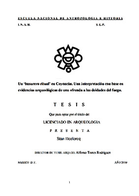 Un "basurero ritual" en Coyoacán. Una interpretación con base en evidencias arqueológicas de una ofrenda a las deidades del fuego