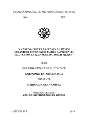 La navegación en la cuenca de México durante el postclásico tardío. La presencia de la canoa en el entramado social mexica